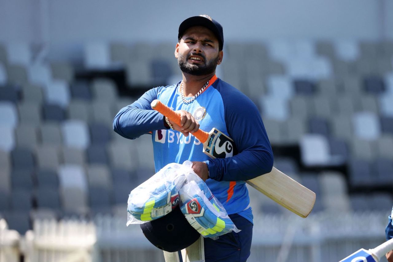 Rishabh Pant at a training session, Wellington, November 16, 2022