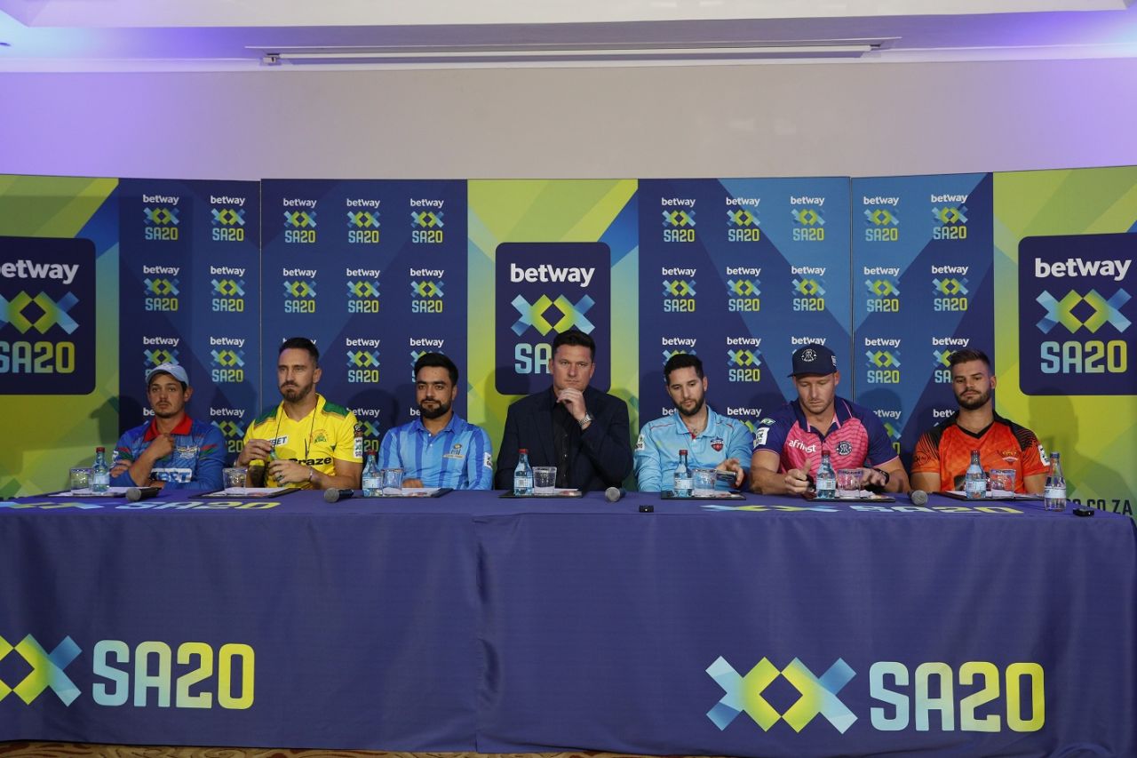SA20 league commissioner Graeme Smith and team captains attend a press conference, SA20, January 7, 2022