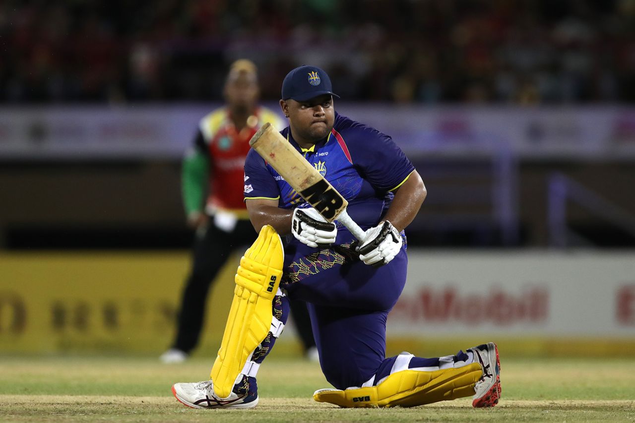 Azam Khan plays behind the wicket, Guyana Amazon Warriors vs Barbados Royals, CPL, Providence, September 25, 2022
