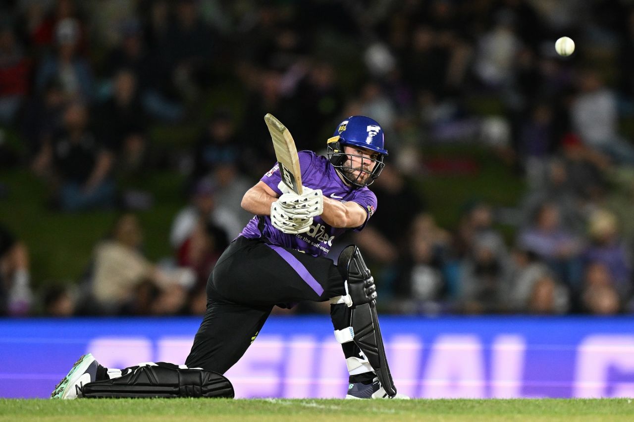 Caleb Jewell struck a 30-ball fifty to drive the chase, Hobart Hurricanes vs Melbourne Stars, Big Bash League 2022-23, Hobart, January 9, 2023