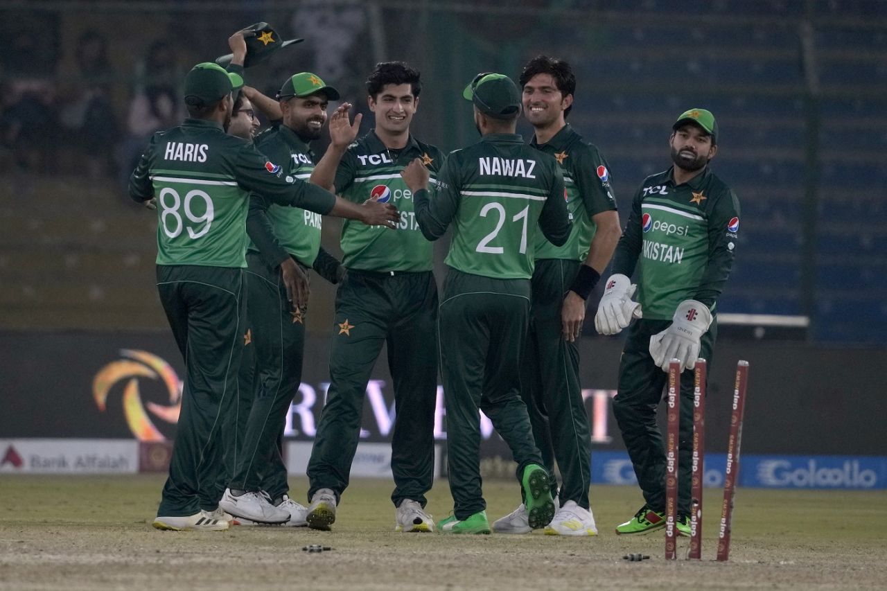 Naseem Shah picked up a five-for to stifle New Zealand, Pakistan vs New Zealand, 1st ODI, Karachi, January 9, 2023 