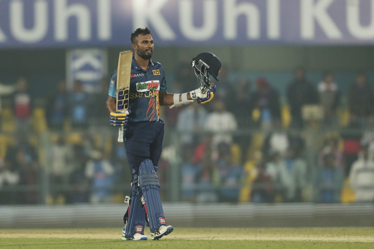 Dasun Shanaka cracked his second ODI century, India vs Sri Lanka, 1st ODI, Guwahati, January 10, 2023