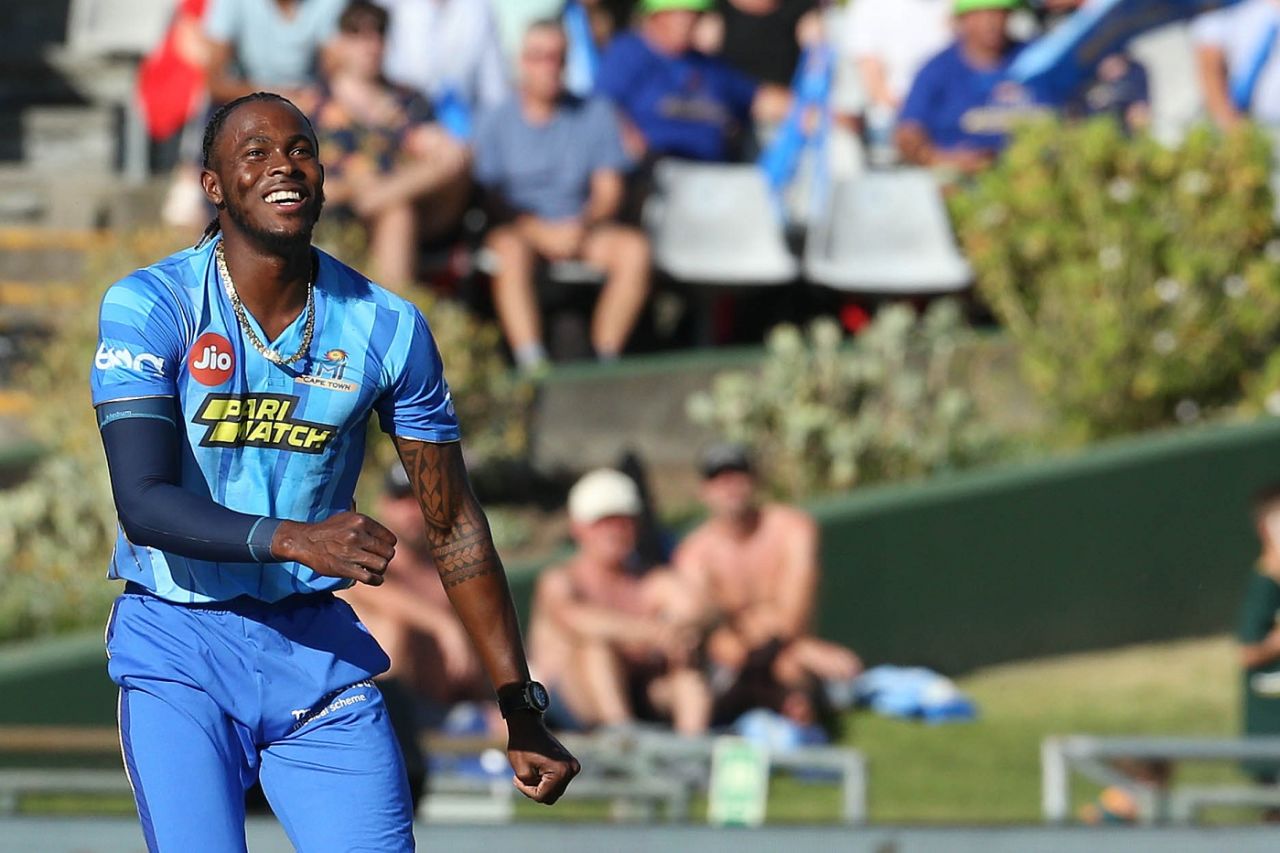 Jofra Archer picked up a wicket in his first over on comeback, MI Cape Town vs Paarl Royals, SA20, Cape Town, January 10, 2023