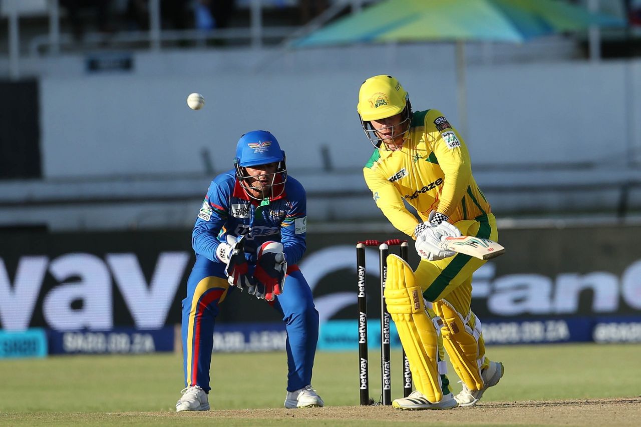 Kyle Verreynne was dismissed off a leading edge, Durban Super Giants vs Joburg Super Kings, SA20, Durban, January 11, 2023