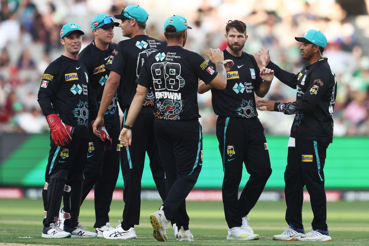 Michael Neser struck early, sending back Joe Clarke, Melbourne Stars vs Brisbane Heat, BBL 2022-23, Melbourne, January 16, 2023
