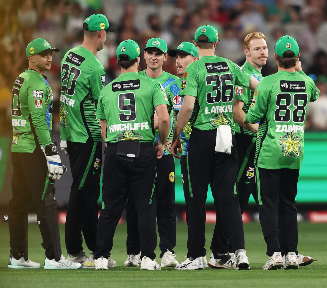 Liam Hatcher sent back the Heat openers, Melbourne Stars vs Brisbane Heat, BBL 2022-23, Melbourne, January 16, 2023