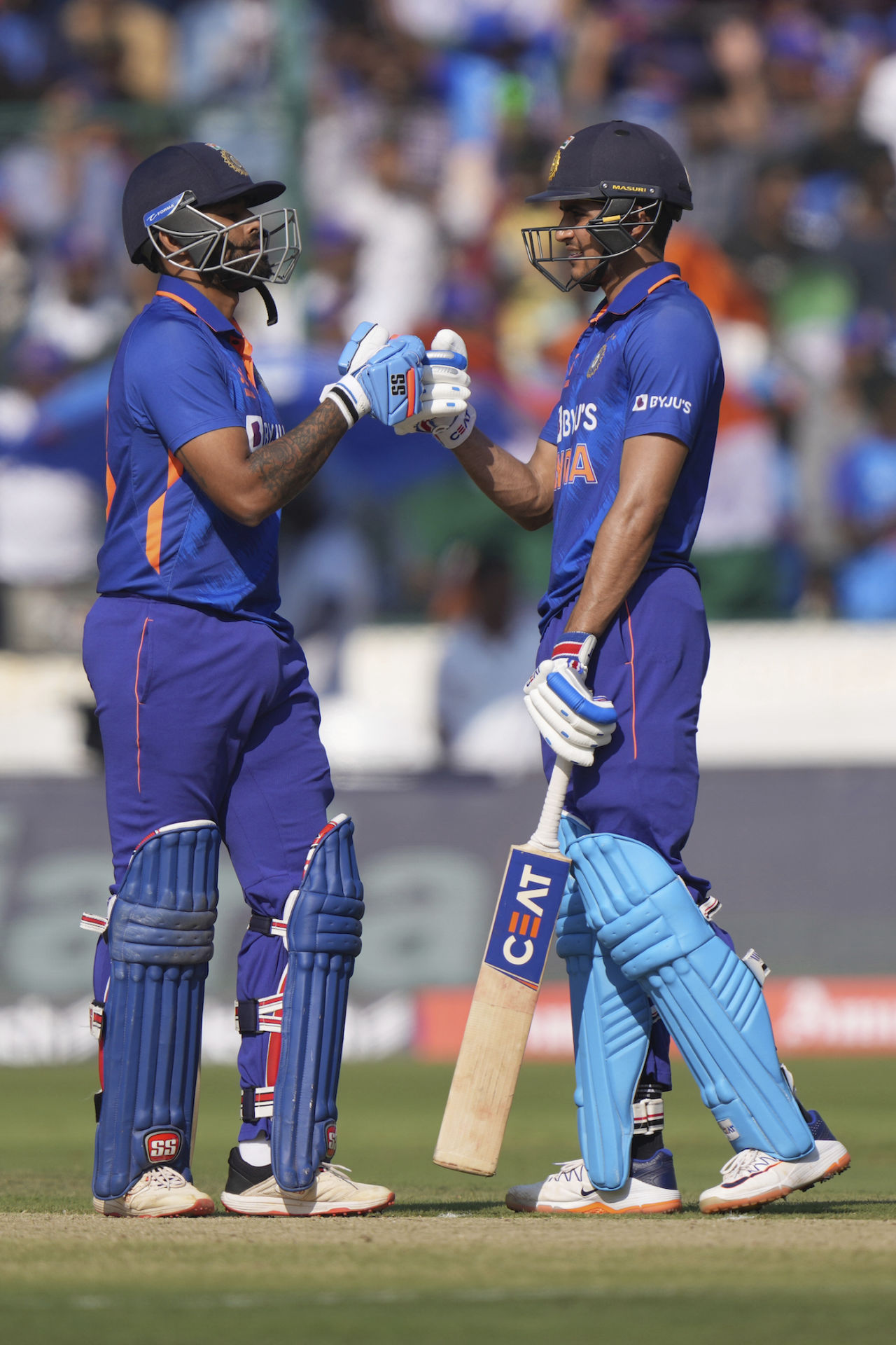 The scoring rate picked up once Suryakumar Yadav joined Shubman Gill, India vs New Zealand, 1st ODI, Hyderabad, January 18, 2023