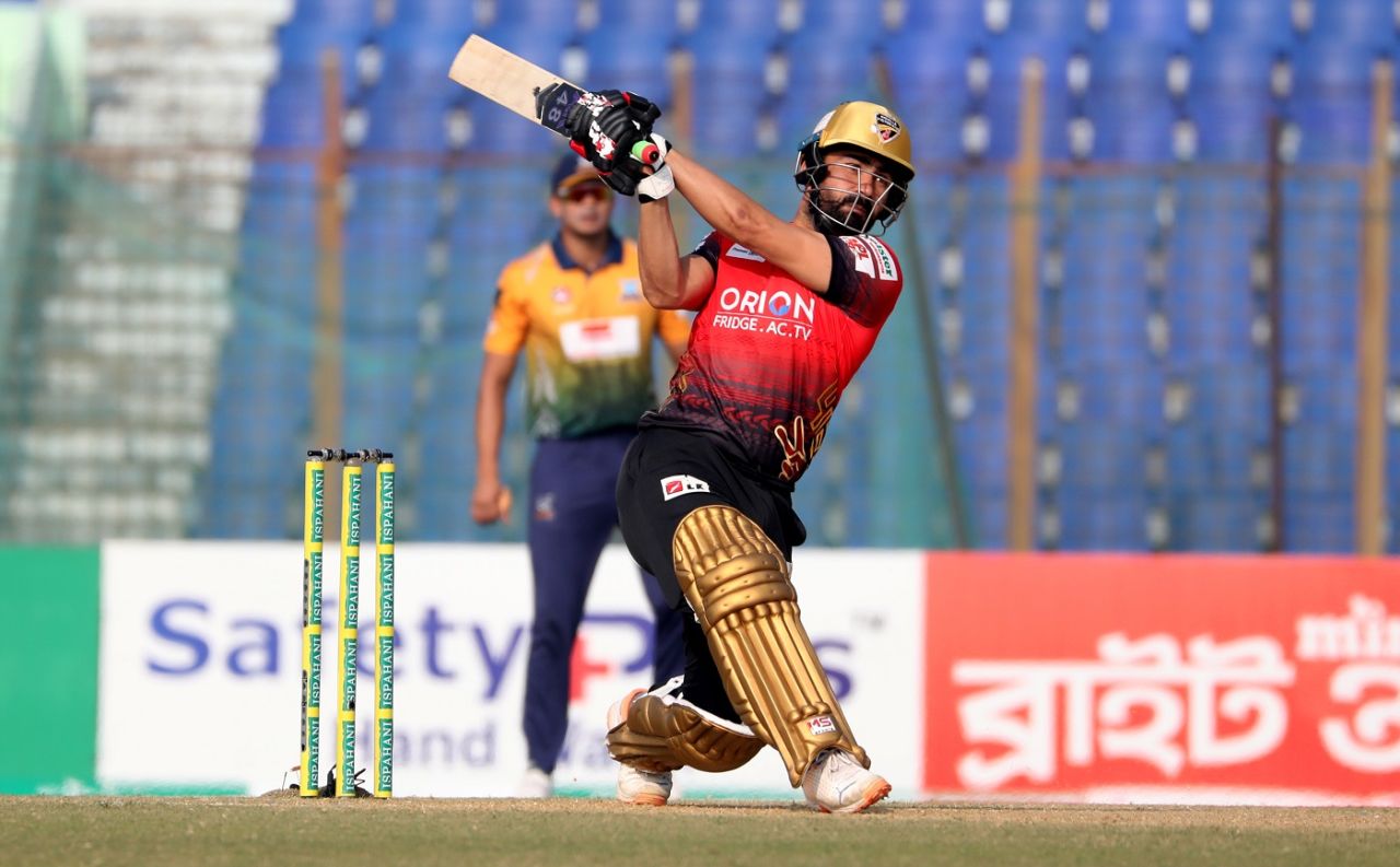 Khushdil Shah goes big, Comilla Victorians vs Dhaka Dominators, Chattogram, Bangladesh Premier League, January 19, 2023