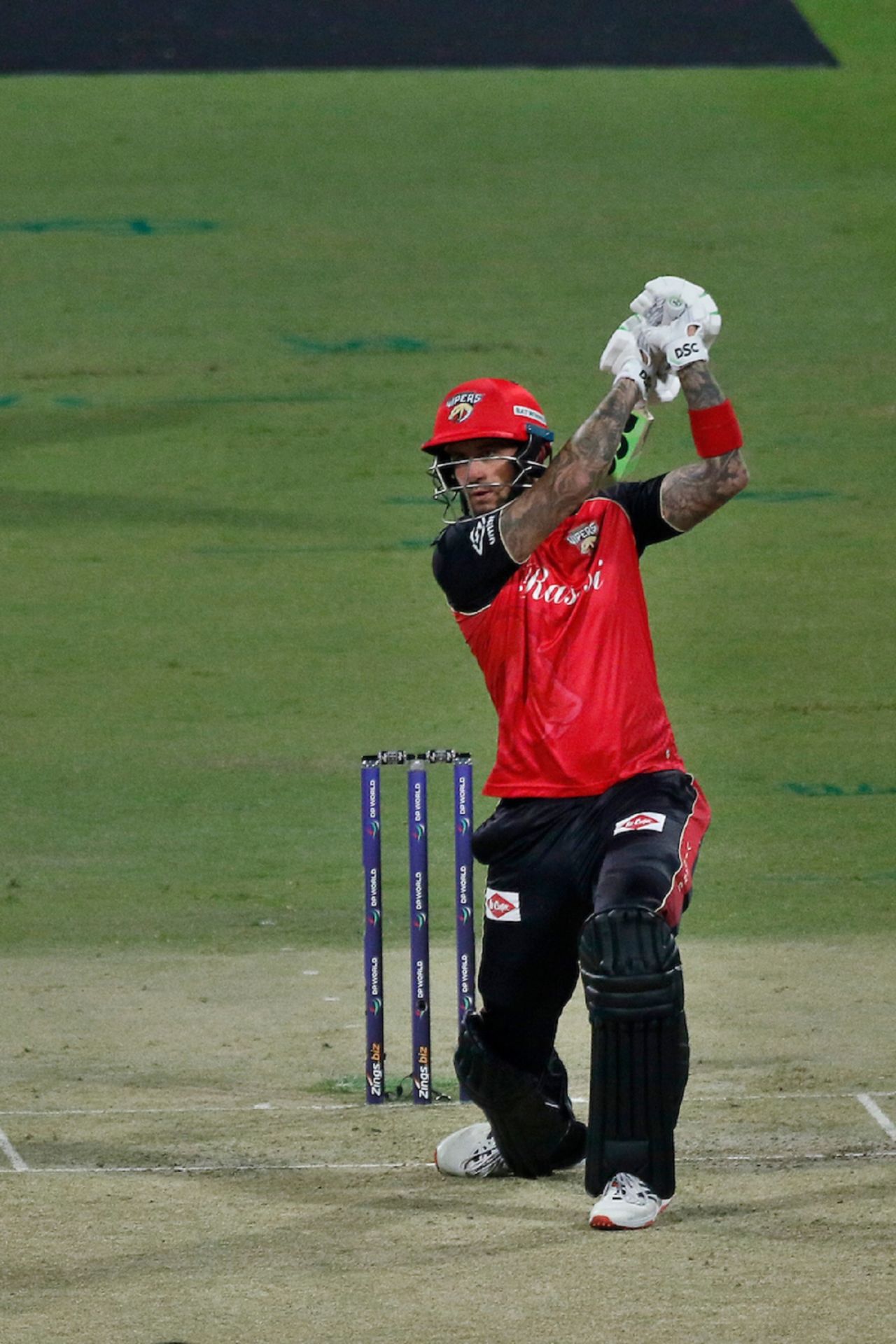 Alex Hales drives through the off side, Abu Dhabi Knight Riders vs Desert Vipers, Abu Dhabi, ILT20, January 20, 2023