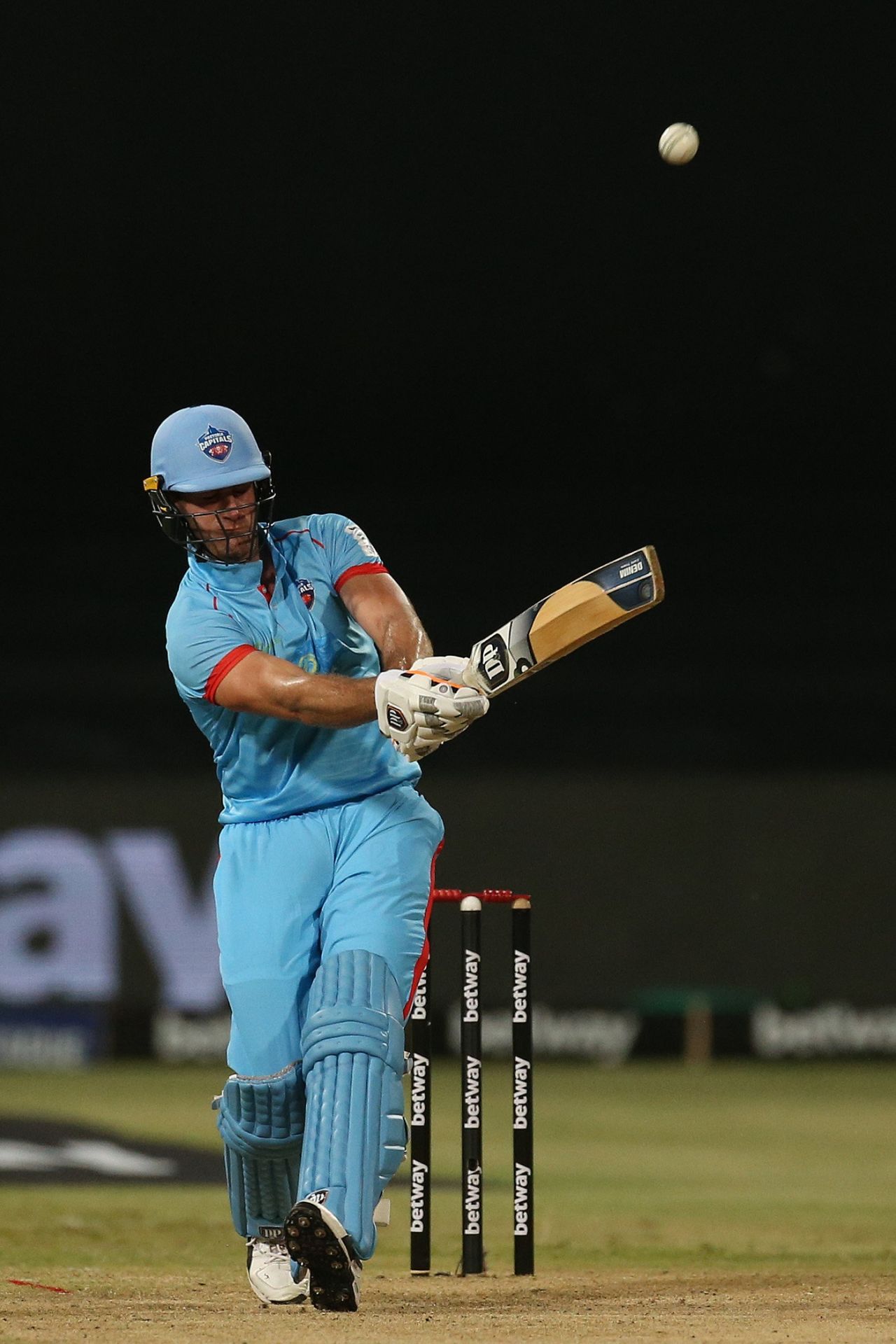 Theunis de Bruyn hits a boundary, Durban Super Giants vs Pretoria Capitals, SA20, Durban, Jan 20, 2023