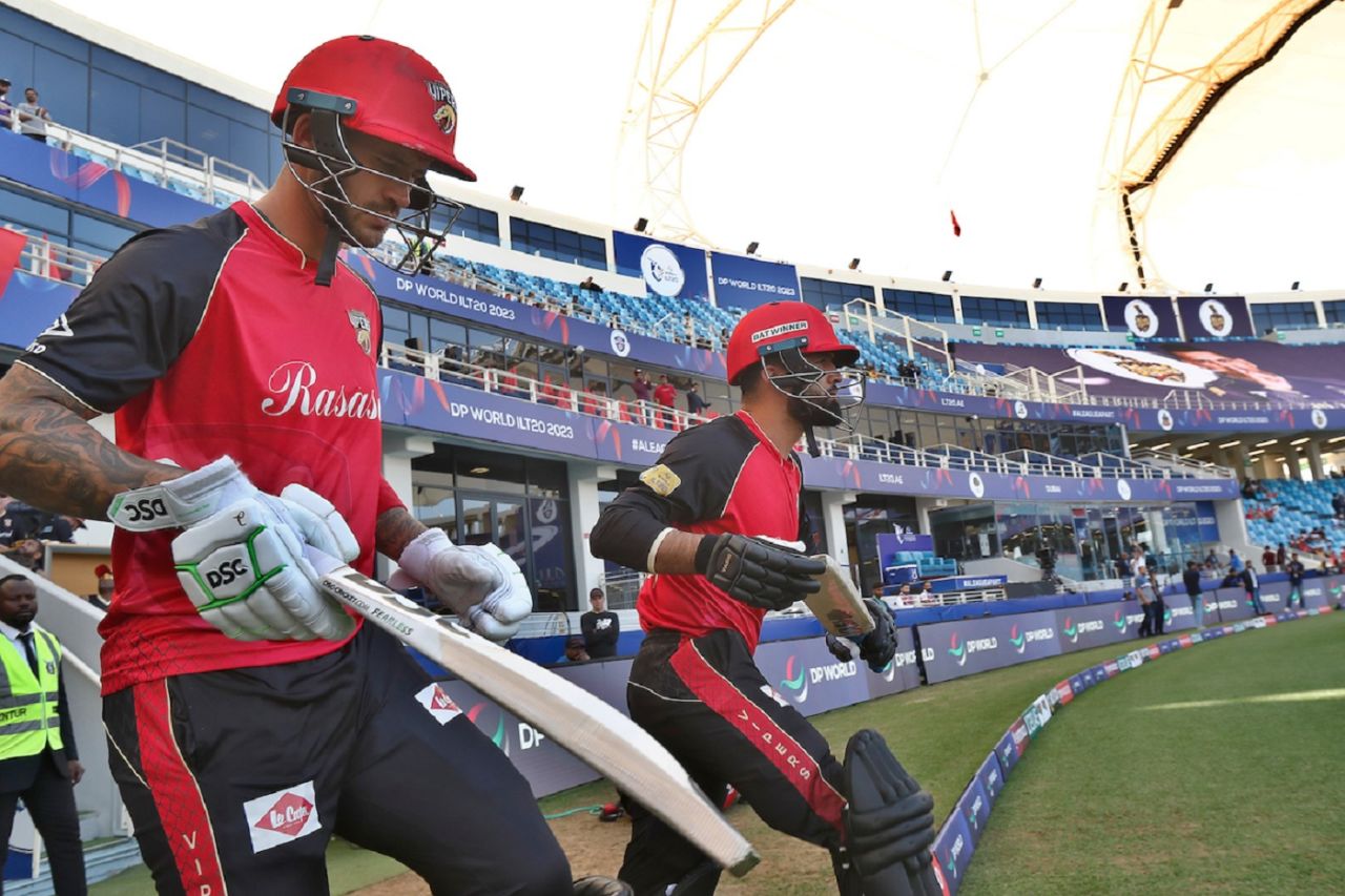 Alex Hales and Rohan Mustafa put up a half-century stand for Desert Vipers, Desert Vipers vs Gulf Giants, ILT20, Dubai, January 22, 2023