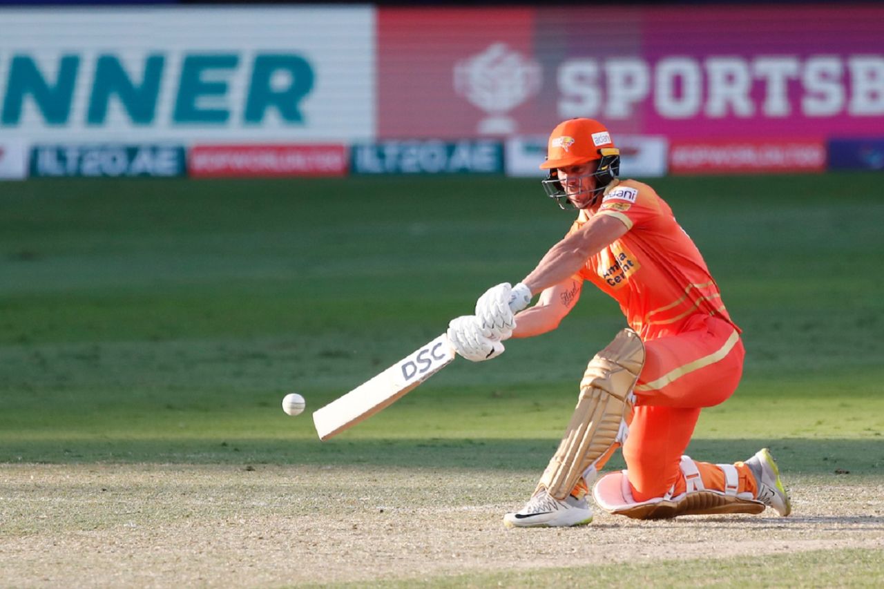 Chris Lynn gets low to go big against Desert Vipers, Desert Vipers vs Gulf Giants, ILT20, Dubai, January 22, 2023