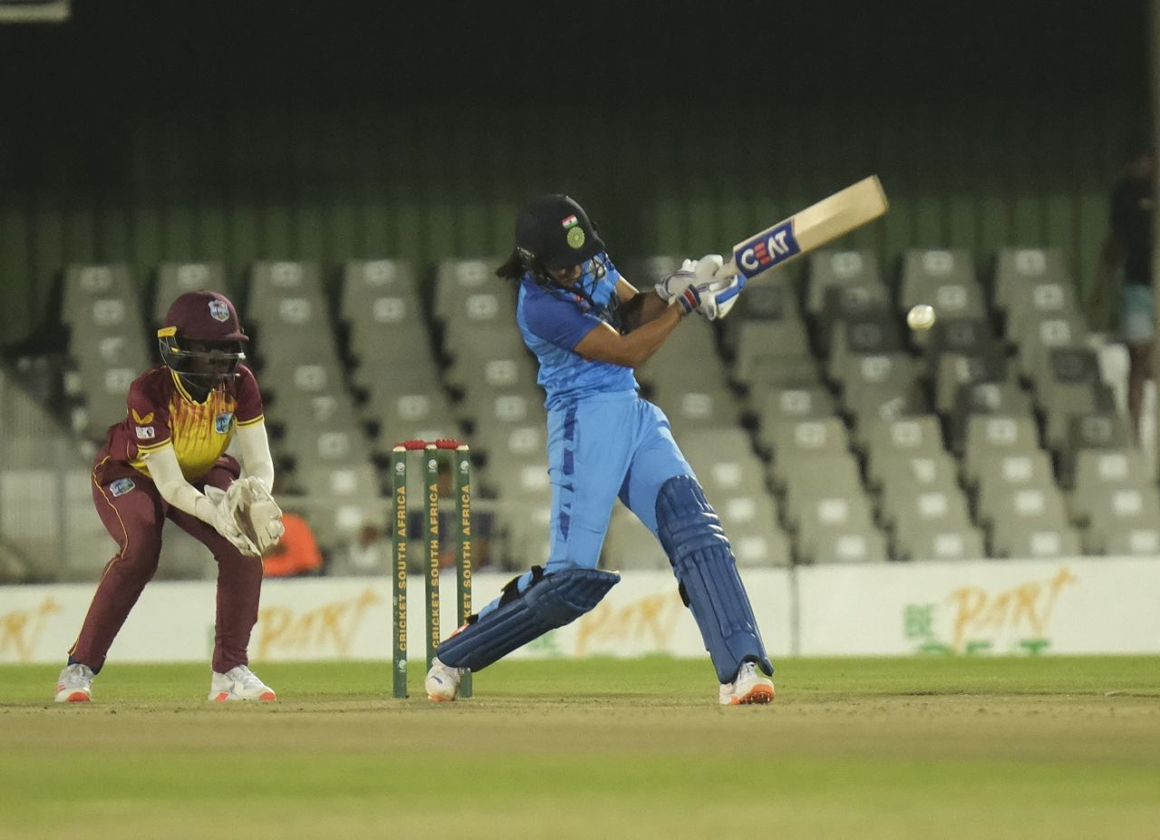 Harmanpreet Kaur blasted a 35-ball 56 not out, India vs West Indies, Women's T20I Tri-Series, East London, January 23, 2023