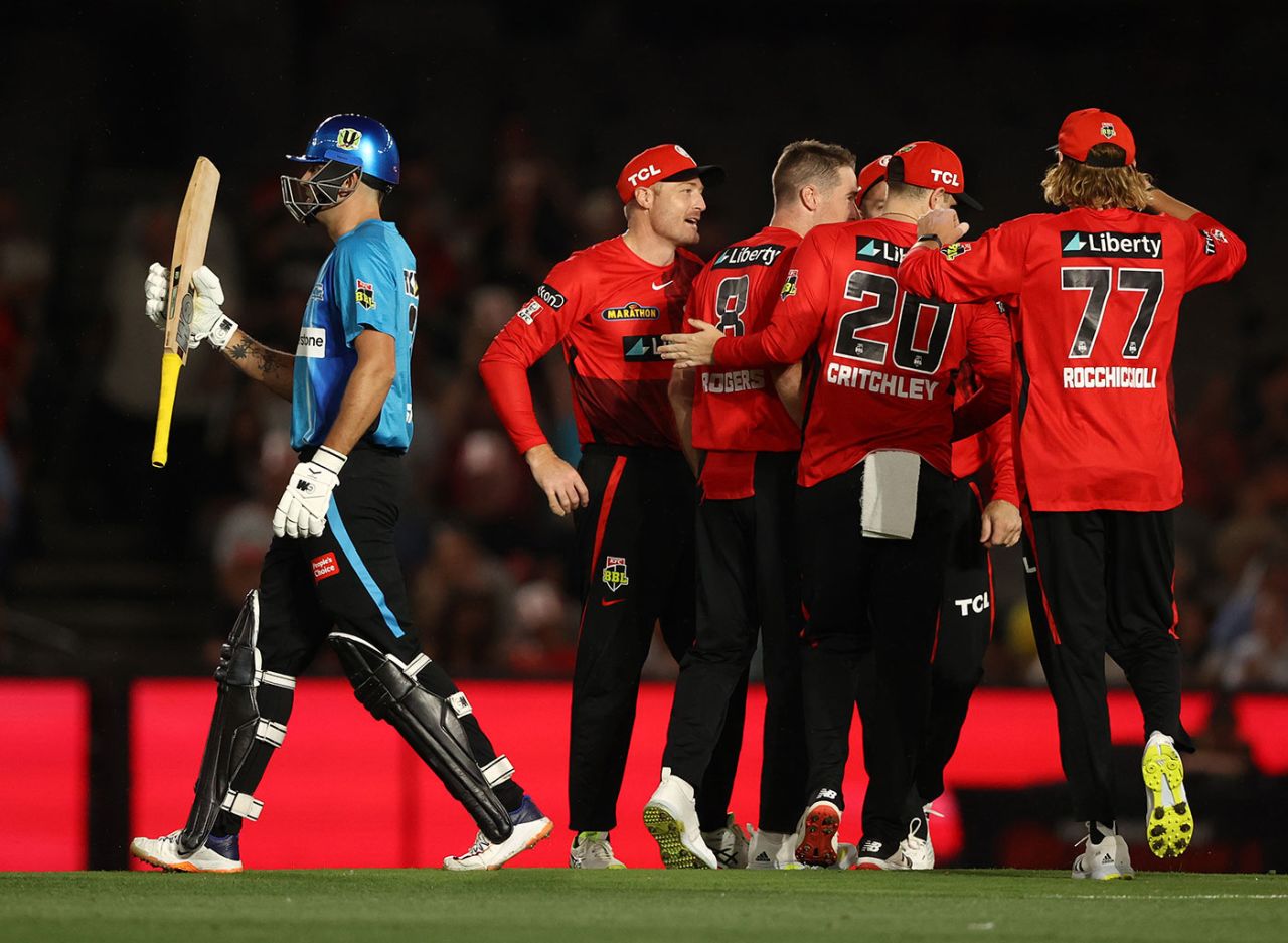 Matt Short fell in the opening over, Melbourne Renegades vs Adelaide Strikers, BBL, Marvel Stadium, January 24, 2023