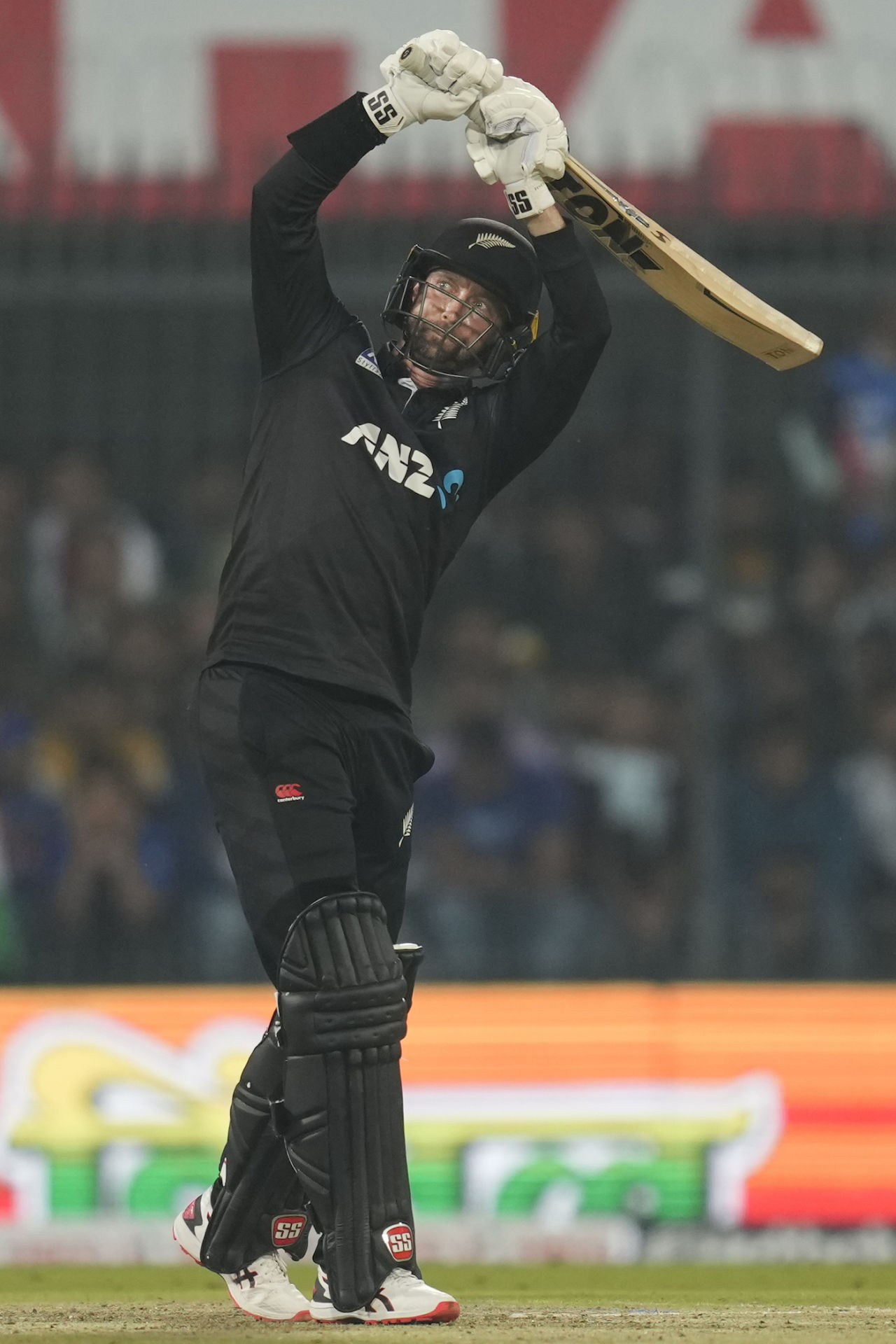 Devon Conway's eyes trace the ball, India vs New Zealand, 3rd ODI, Indore, January 24, 2023