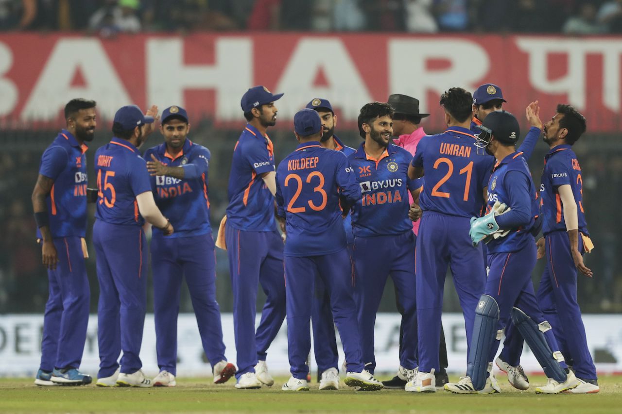 India celebrate victory, India vs New Zealand, 3rd ODI, Indore, January 24, 2023