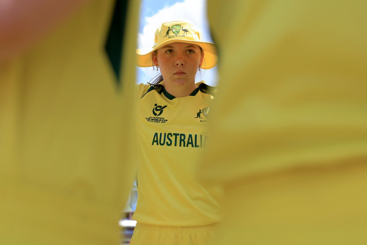 Rhys McKenna wears the captain's hat, Australia vs England, Under-19 Women's T20 World Cup, semi-final, Potchefstroom, January 27, 2023