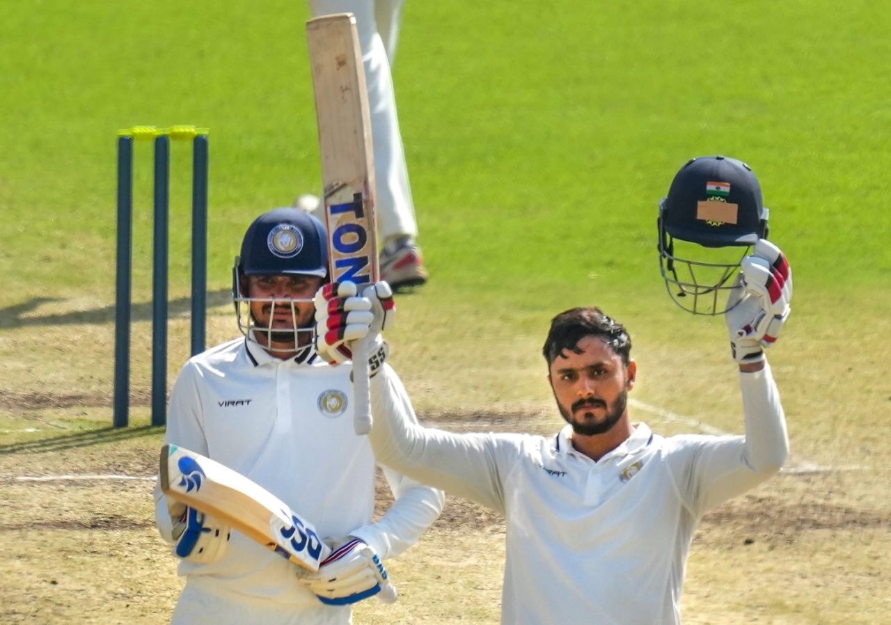 Harvik Desai brings up his hundred, Tamil Nadu vs Saurashtra, Chennai, 4th day, Ranji Trophy 2022-23, January 27, 2023
