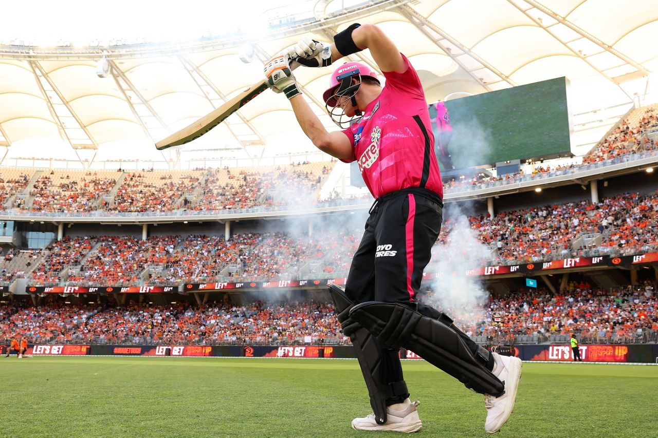 Steve Smith was solid despite early wickets, Perth Scorchers vs Sydney Sixers, Big Bash League 2022-23, Qualifier, Perth, January 28, 2023
