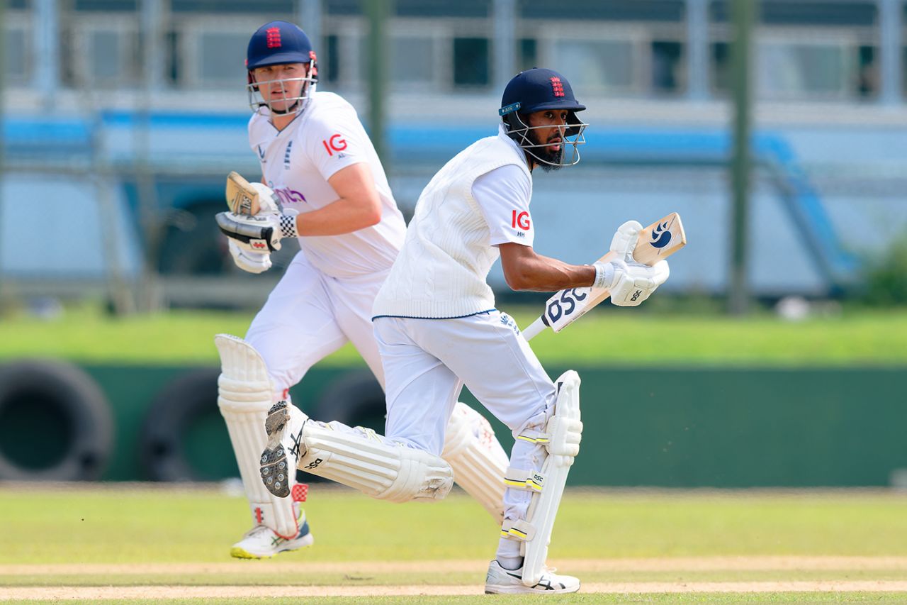 Alex Lees and Haseeb Hameed put on a century stand, Sri Lanka A vs England Lions, unofficial Test, January 31, 2023