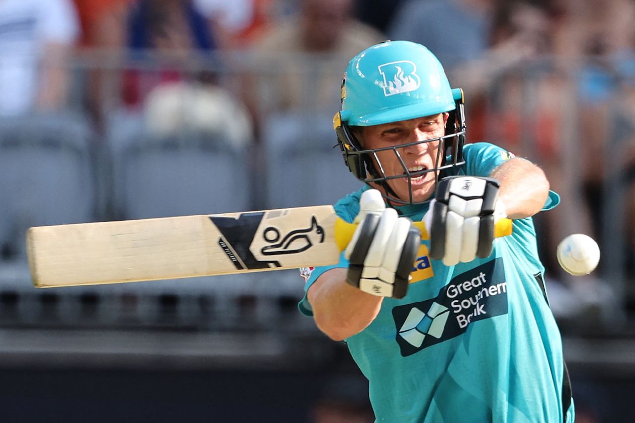 Nathan McSweeney lines up to pull, Perth Scorchers vs Brisbane Heat, BBL final, Perth, February 4, 2023