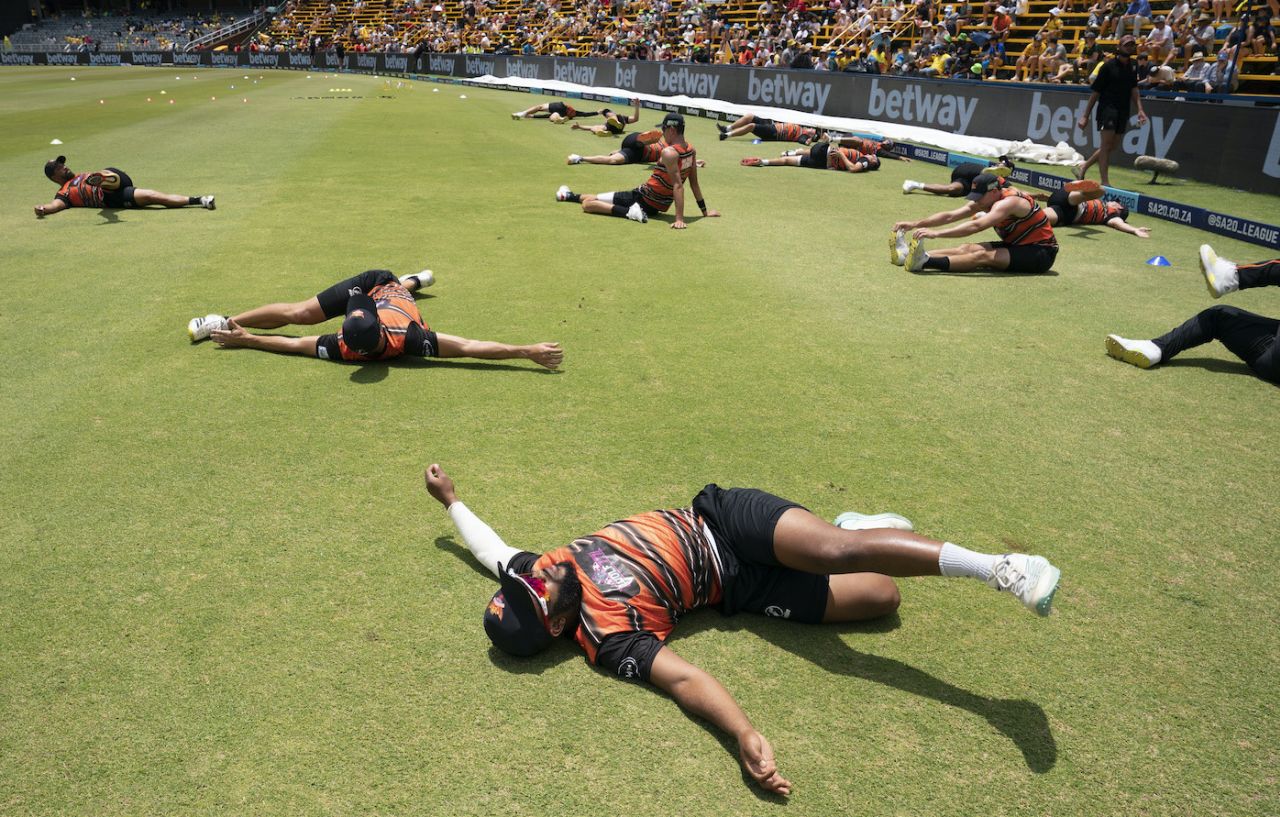 Temba Bavuma and Co warm up, Joburg Super Kings vs Sunrisers Eastern Cape, SA20, Johannesburg, February 5 2023