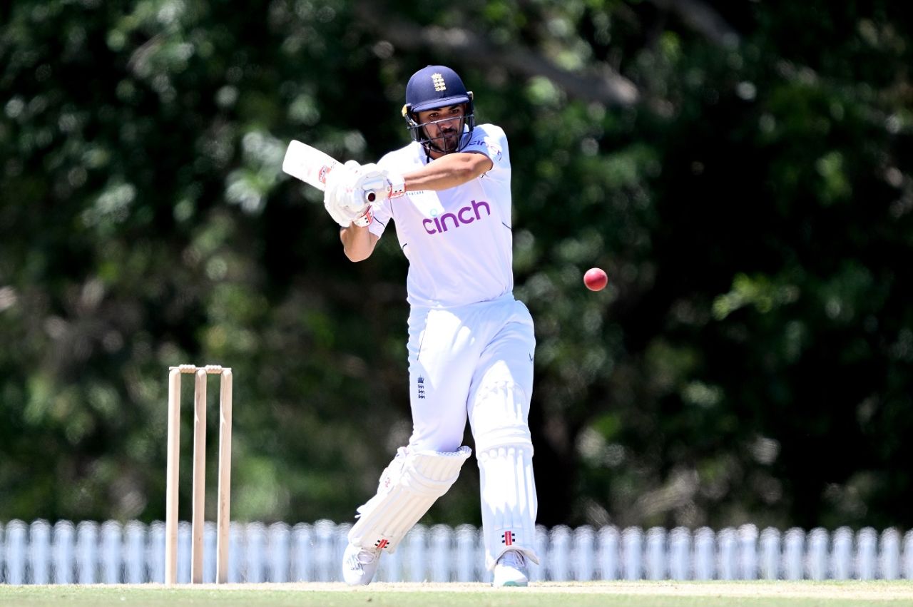 Danial Ibrahim shapes to smack the ball, Australia Under-19 vs England Under-19, 2nd Youth Test, Brisbane, 1st day, February 6, 2023