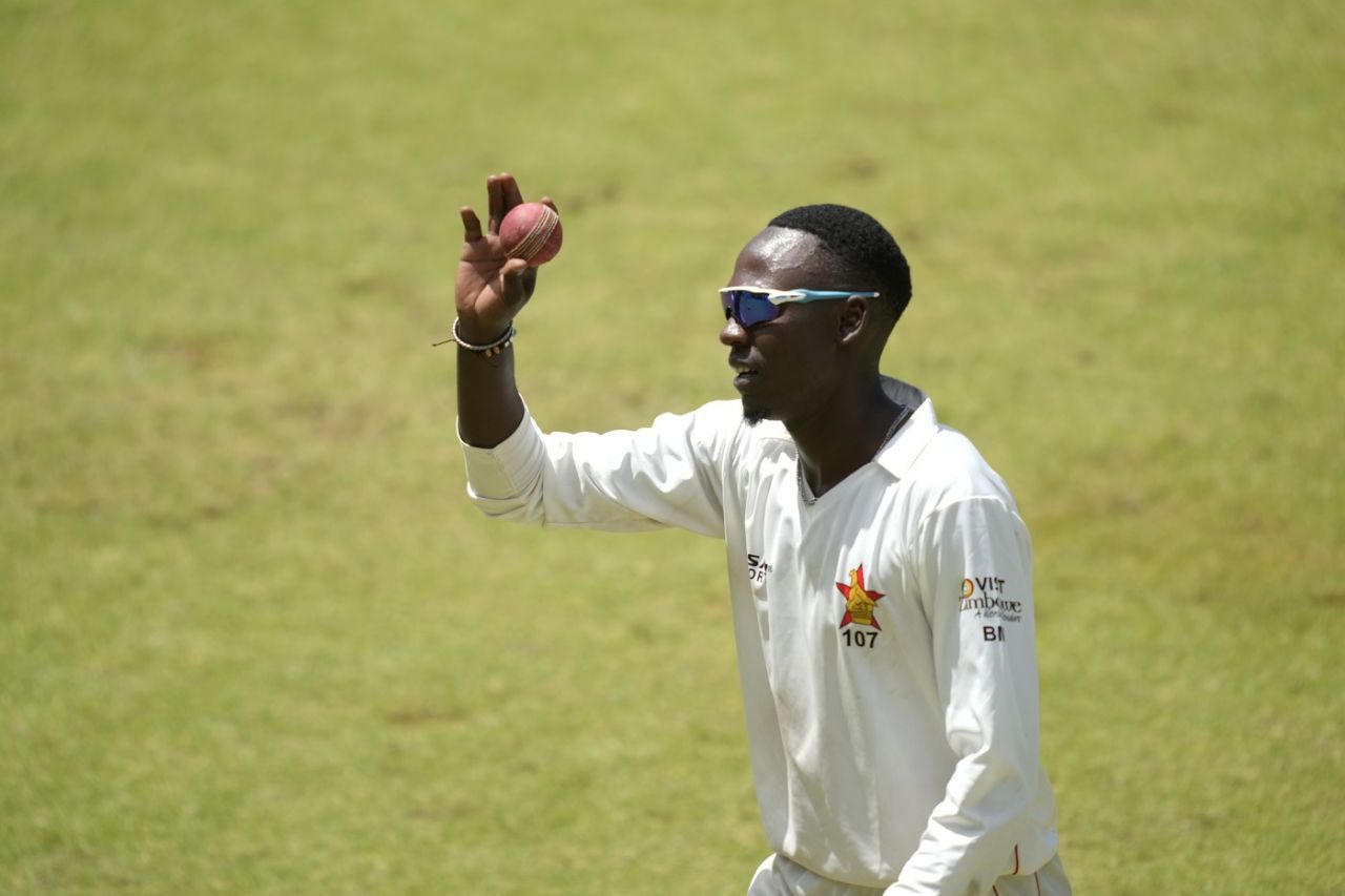 Brandon Mavuta claimed his maiden Test five-wicket haul, Zimbabwe vs West Indies, 1st Test, Bulawayo, 3rd day, February 6, 2023