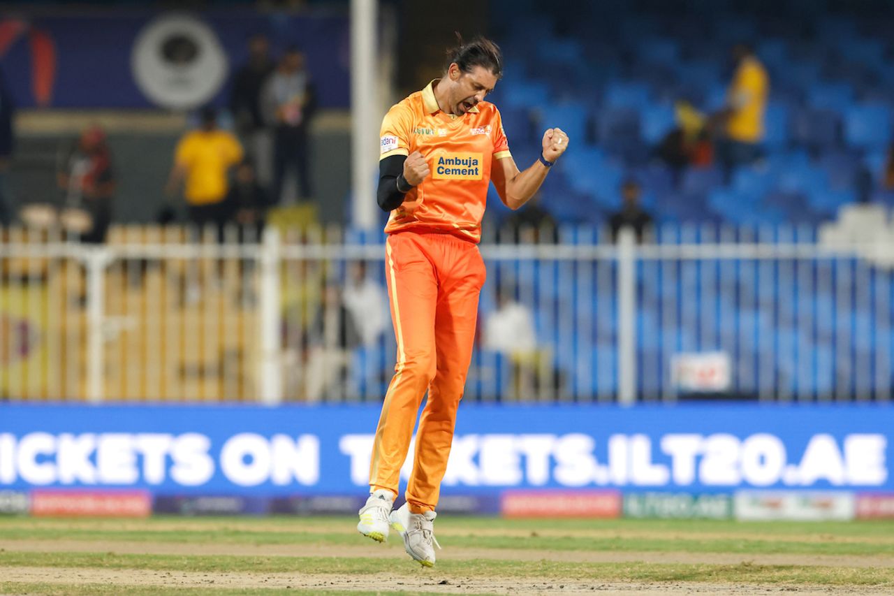David Wiese pegged Warriors back by picking three wickets in an over, Sharjah Warriors vs Gulf Giants, ILT20, Sharjah, February 6, 2023