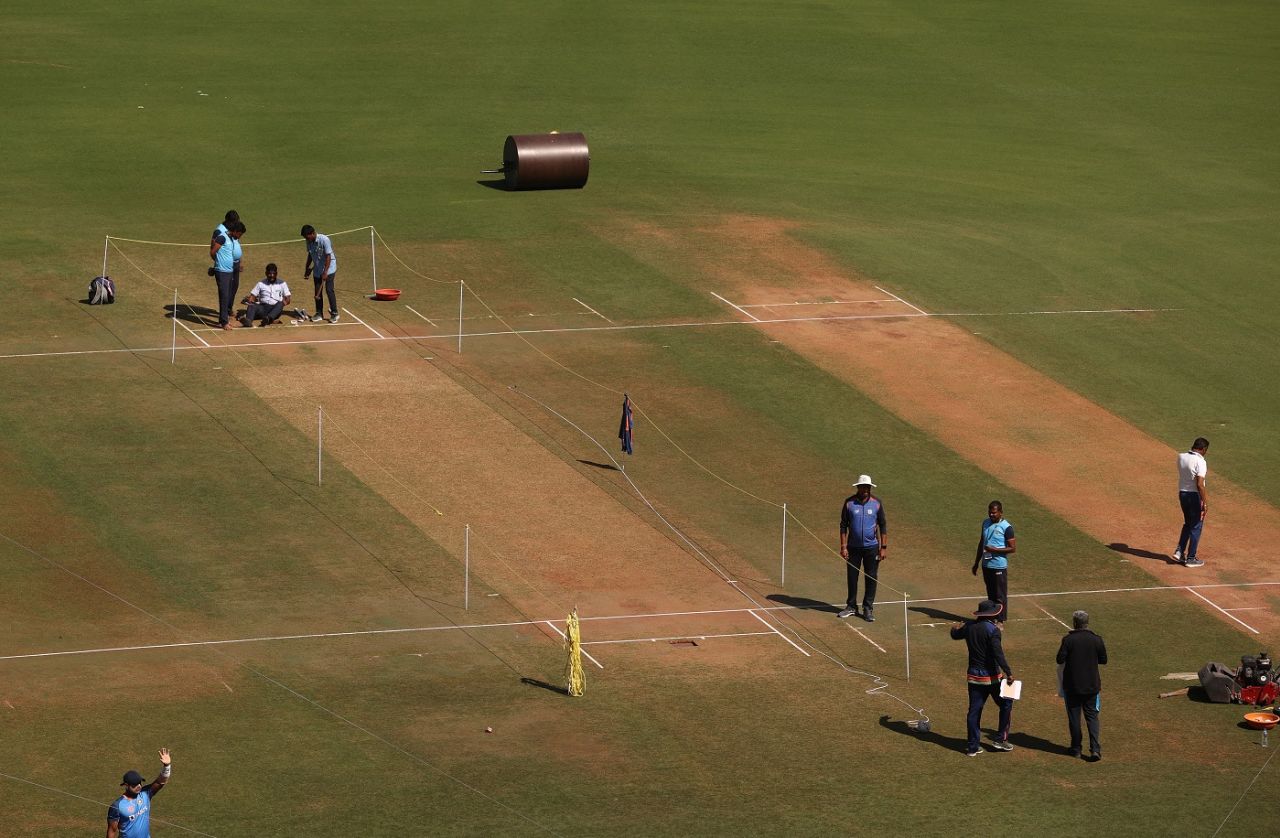A look at the Nagpur pitch 24 hours before the first Test, Nagpur, February 7, 2023