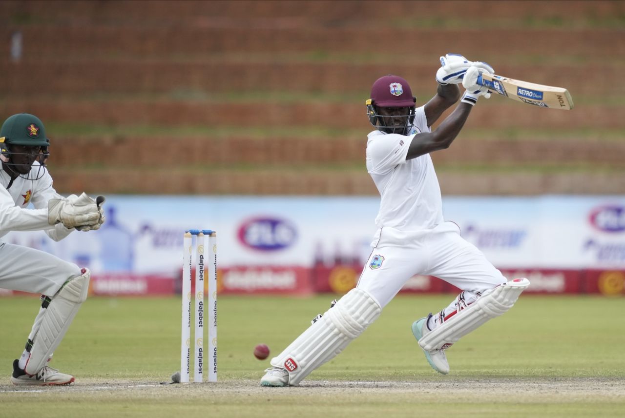 Jermaine Blackwood scored a rapid 57 in the second innings, Zimbabwe vs West Indies, 1st Test, Bulawayo, 5th day, February 8, 2023