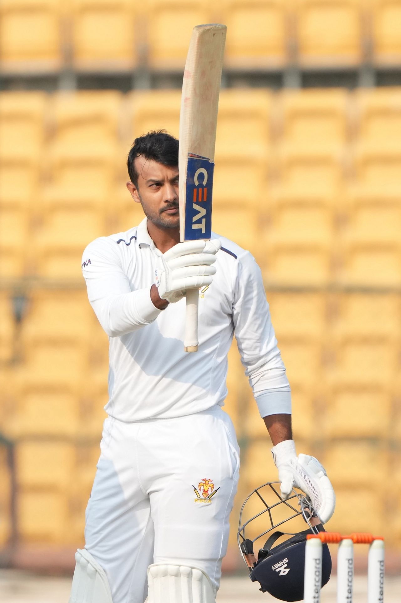 Mayank Agarwal led the way for Karnataka with another century, Karnataka vs Saurashtra, Ranji Trophy 2022-23 semi-final, Bengaluru, February 8, 2023