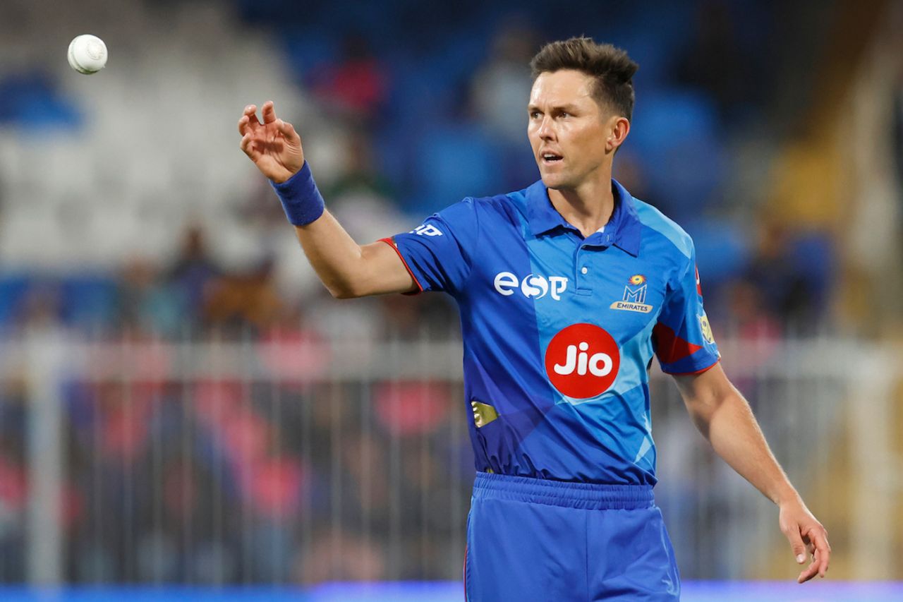 Trent Boult finished with figures of 2 for 19, Dubai Capitals vs MI Emirates, Eliminator, Sharjah, February 9, 2023
