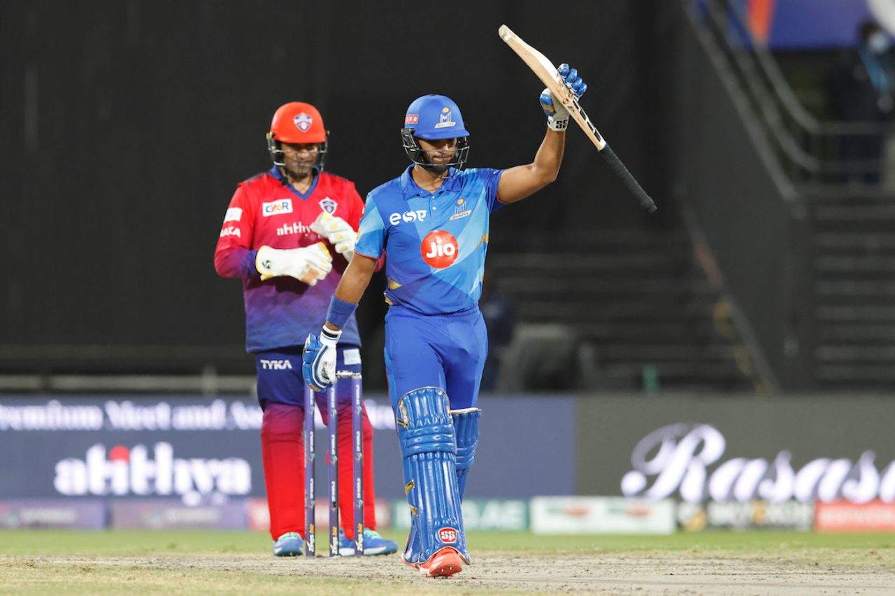 Nicholas Pooran made brings up his fifty, Dubai Capitals vs MI Emirates, Eliminator, Sharjah, February 9, 2023