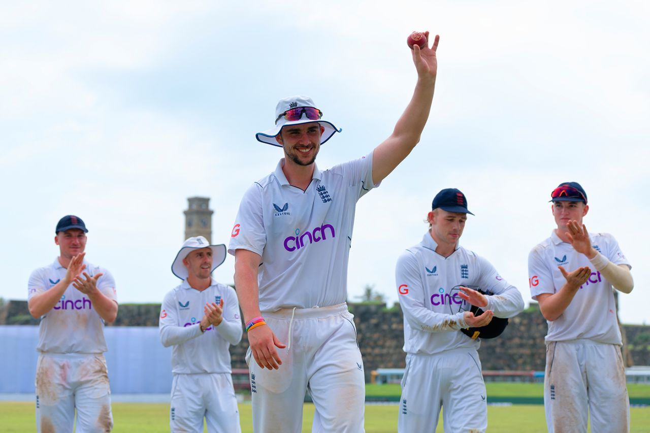 Josh Tongue walks off after claiming a five-for, Sri Lanka A vs England Lions, 2nd unofficial Test, Galle, February 8, 2023