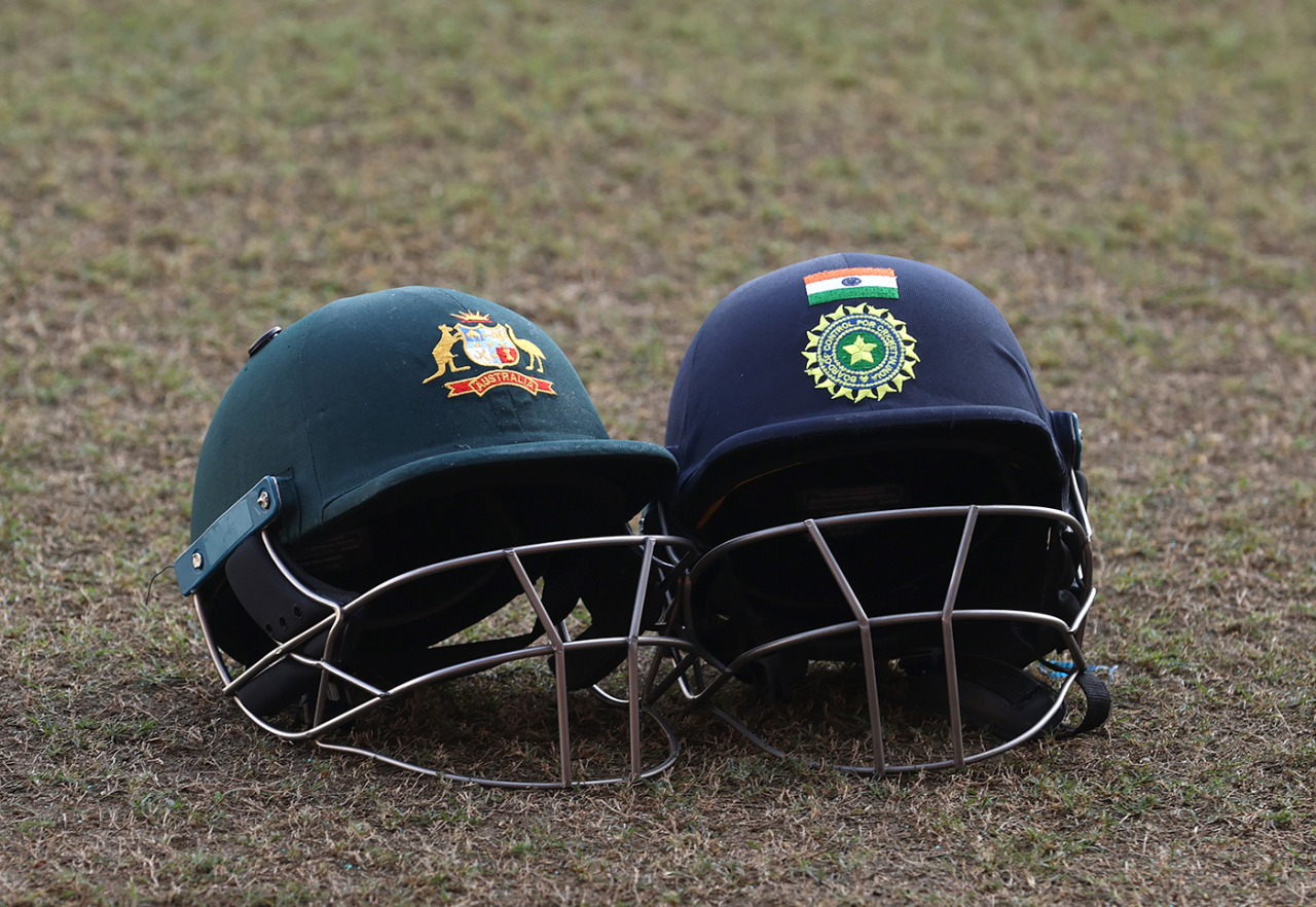 Australia and India cricket helmets, India vs Australia, 1st Test, Nagpur, third day, February 11, 2023
