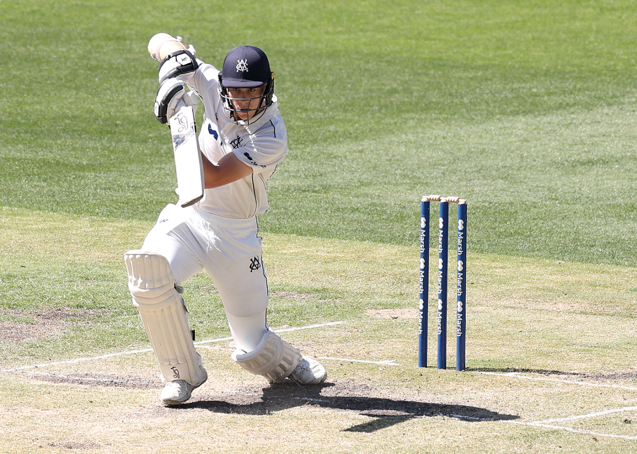 Mitch Perry produced another fine innings as nightwatchman, Victoria vs Queensland, Sheffield Shield, MCG, February 11, 2023