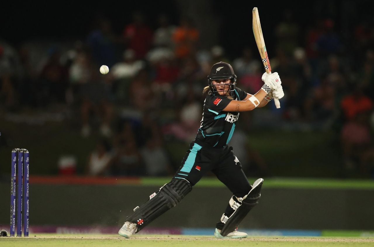 Amelia Kerr was New Zealand's highest run-scorer with 21, Australia vs New Zealand, Women's T20 World Cup, Paarl, February 11, 2023