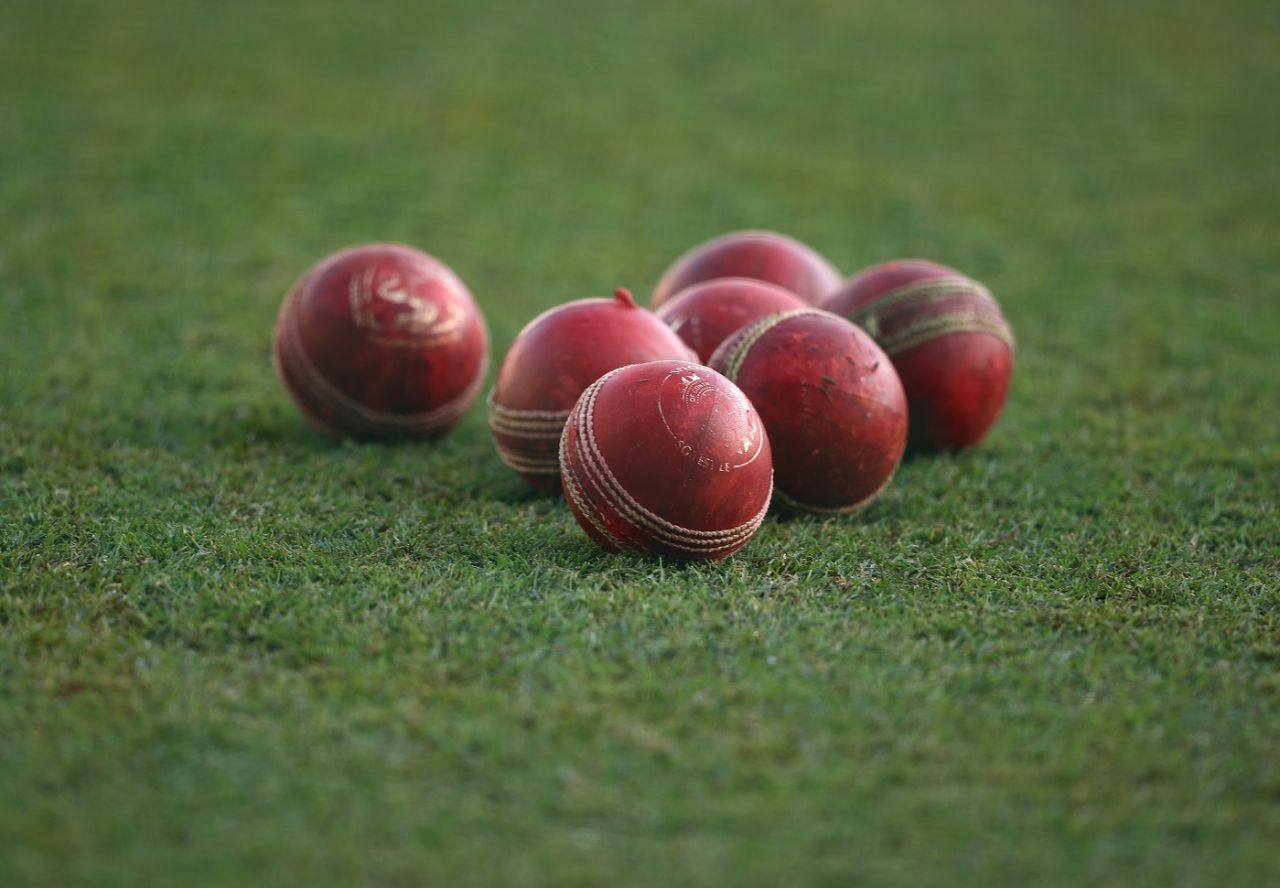 The SG balls on display, India vs Australia, Border-Gavaskar Trophy, 1st Test, Nagpur, 2nd day, February 9, 2023