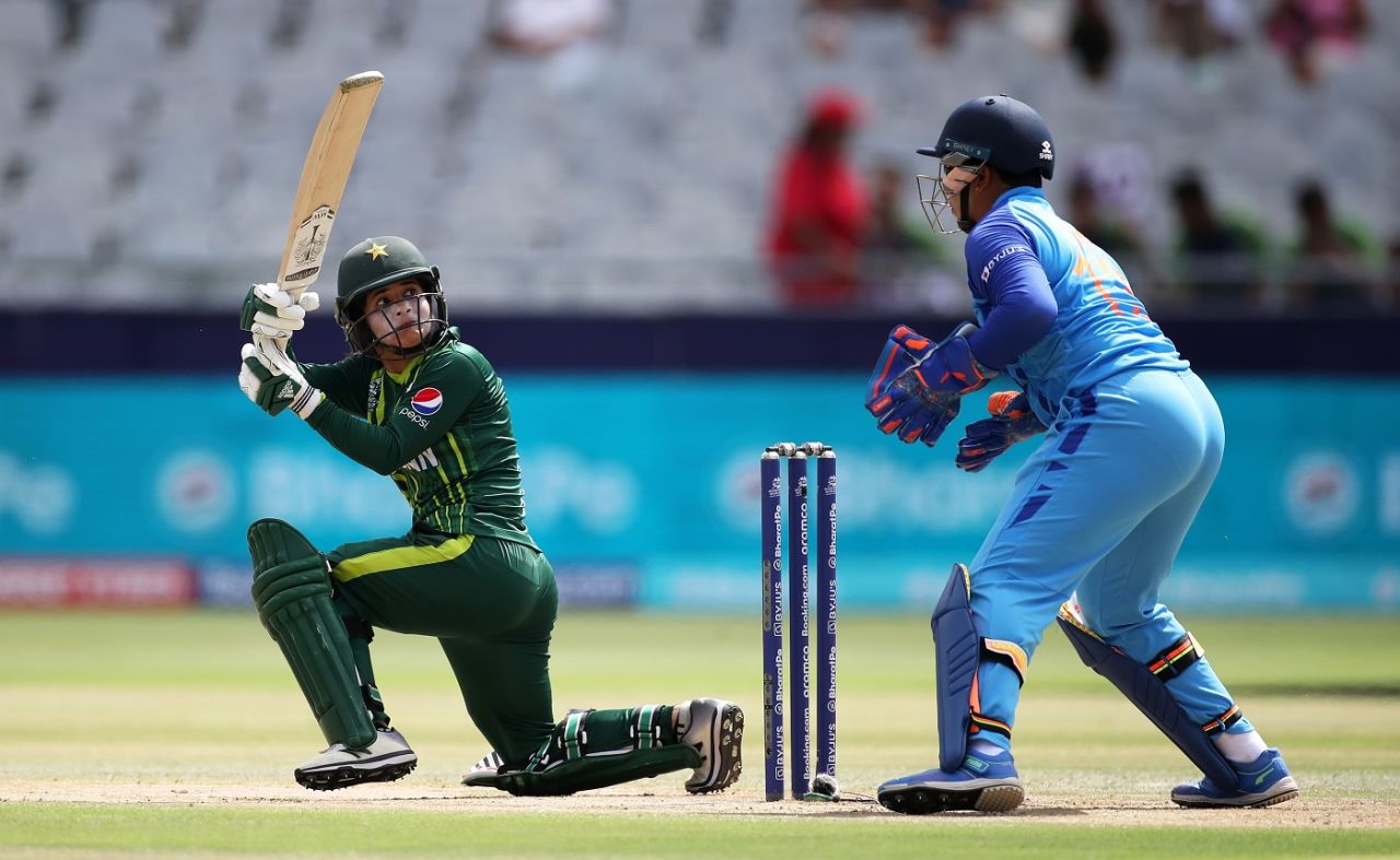 Javeria Khan was enterprising but fell for eight runs, India vs Pakistan, ICC Women's T20 World Cup, Cape Town, February 12, 2023