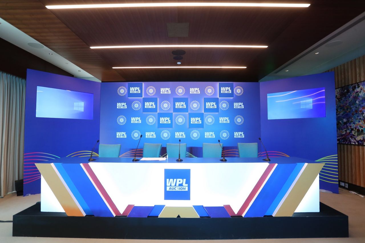 All set for the Women's Premier League (WPL) auction to get underway, Mumbai, February 13, 2023
