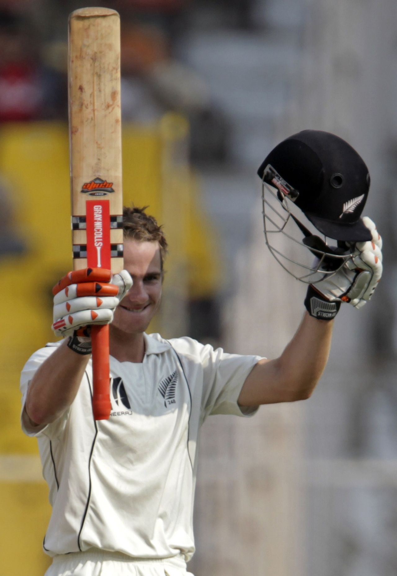 A baby-faced Kane Williamson made his Test debut in 2010 aged 20. Don't go by the looks as he became only the eighth New Zealand batter to score a century on debut against India, India vs New Zealand, 1st Test, Ahmedabad, day four, November 7, 2010