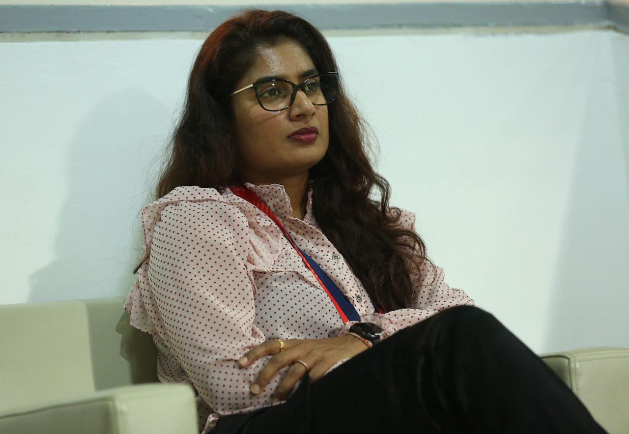 Mithali Raj watches a Women's T20 Challenge match, Sharjah, November 9, 2020