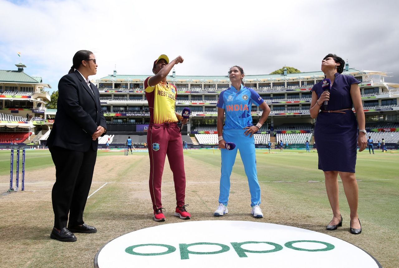 Hayley Matthews and Harmanpreet Kaur out for the toss, India vs West Indies, Women's T20 World Cup, Cape Town, February 15, 2023