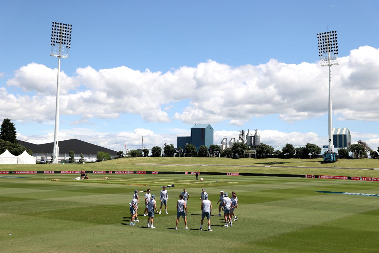 England's squad warms up ahead of the first Test in Mount Maunganui, New Zealand v England, 1st Test,  Mount Maunganui, February 15, 2023