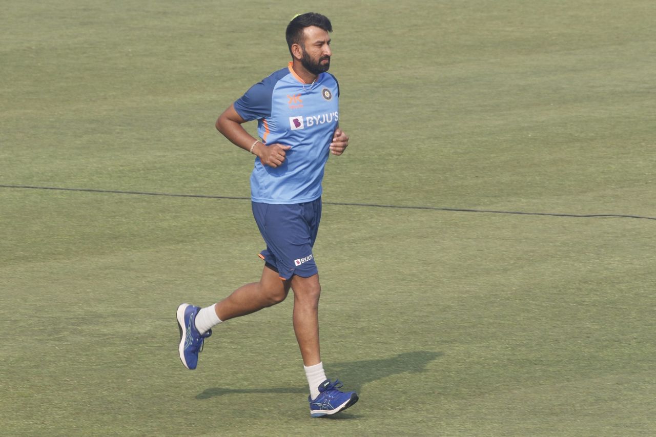 Cheteshwar Pujara trains ahead of his 100th Test, Delhi, February 16, 2023