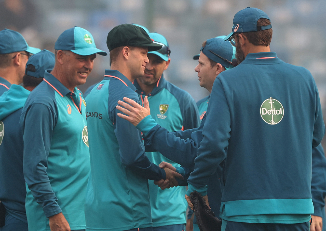 Matt Kuhnemann was presented with his baggy green, India vs Australia, 2nd Test, Delhi, February 17, 2023