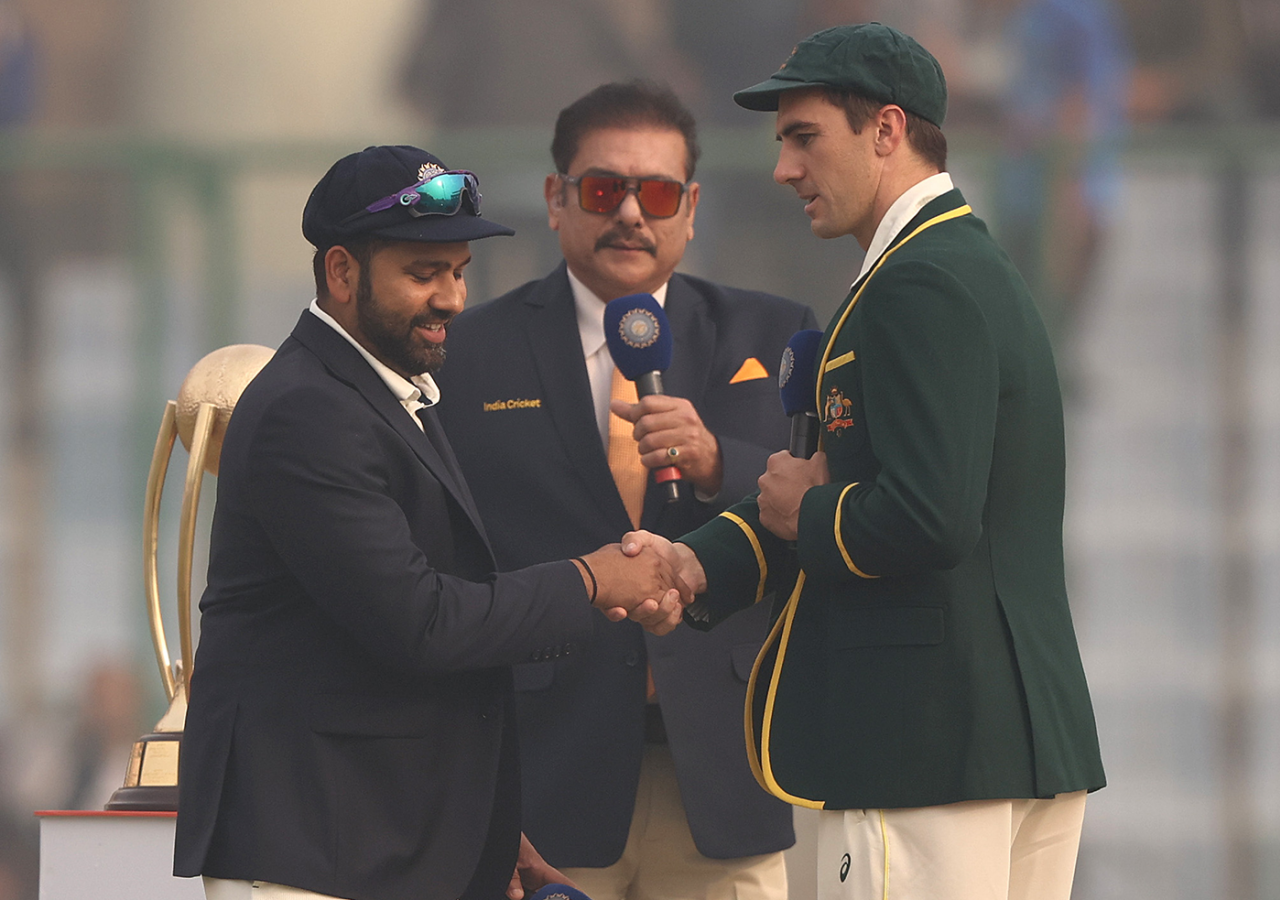 Rohit Sharma and Pat Cummins at the toss, India vs Australia, 2nd Test, Delhi, February 17, 2023