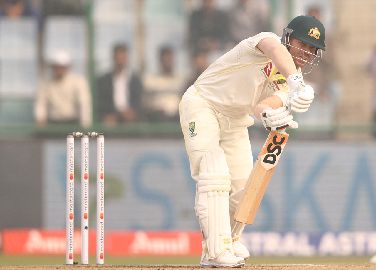 David Warner was saved from an lbw by an inside edge, India vs Australia, 2nd Test, Delhi, 1st day, February 17, 2023