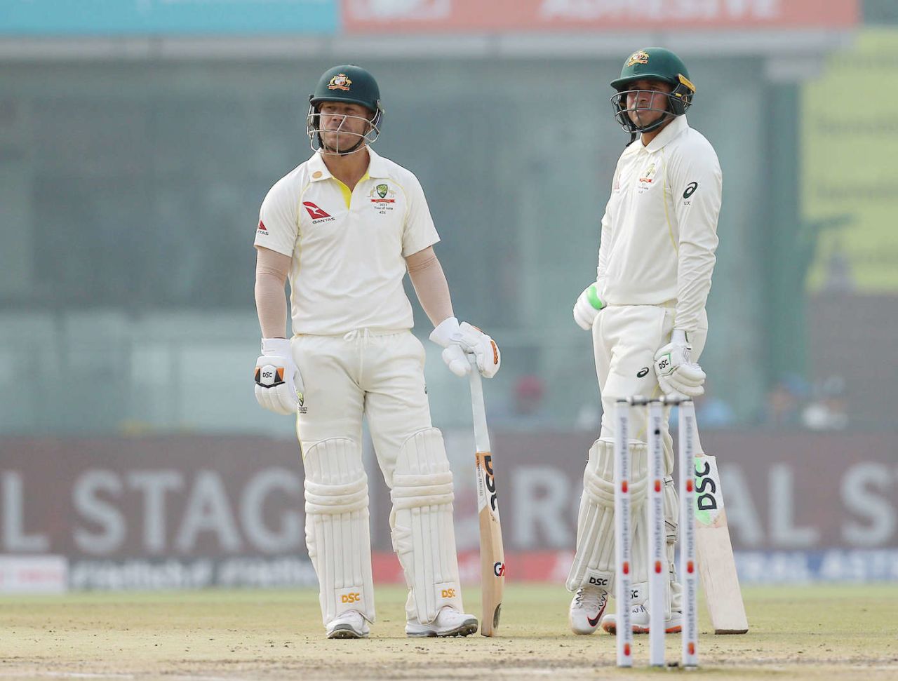David Warner waits for the result of his DRS review, India vs Australia, 2nd Test, Delhi, 1st day, February 17, 2023